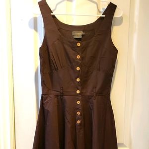Button front sleeveless fit & flare dress NWOT